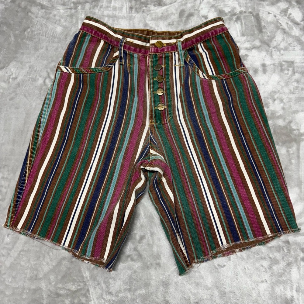 Vintage BREAKER Jean shorts 80s Reversable High-Rise mom shorts Size ??